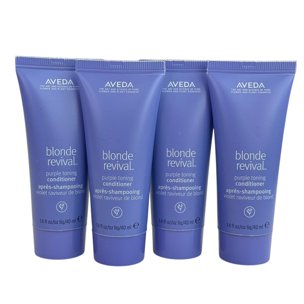 Aveda Blonde Revival Purple Toning Shampoo Lot Of 4 Sulfate Free 1.4oz/Each NWOB